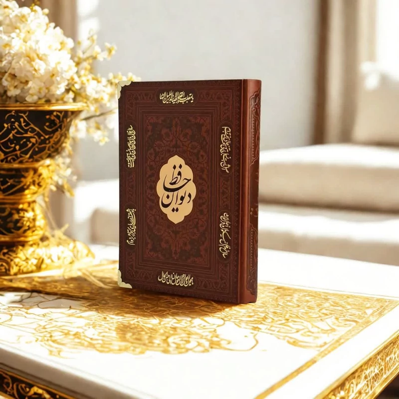 دیوان حافظ بدون قاب وزیری برجسته پلاک طلا(مخصوص شب یلدا)
